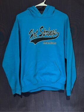Gildan Teal Hot Springs Arkansas Pullover Hoodie